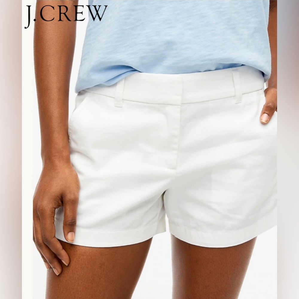 J.CREW 3.5” Classic Chino White Shorts Size: 8